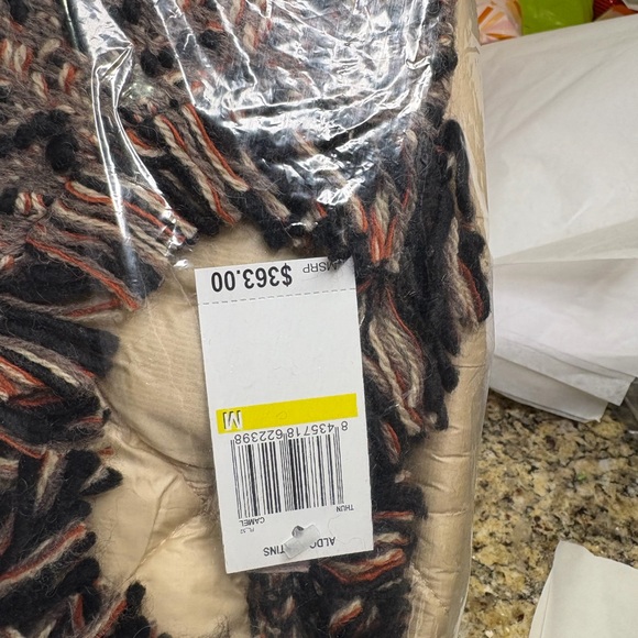 Aldo Martins NEW Thun Fringed Knit BomberJacket small tie front quilted puffer - Picture 5 of 8